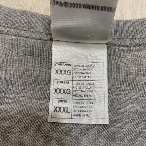 Vintage Warner Bros 2000 Taz Trash Bugs Daffy Pocket Tee T-Shirt Gray Size XXL - Picture 4 of 11